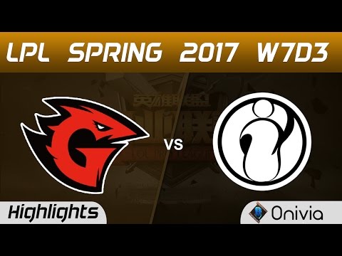 GT vs IG Highlights Game 2 LPL Spring 2017 W7D3 Game Talents vs Invictus Gaming
