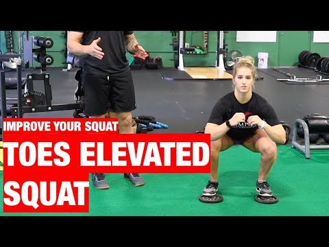 Bodyweight Squat with Toes Elevated - YouTube