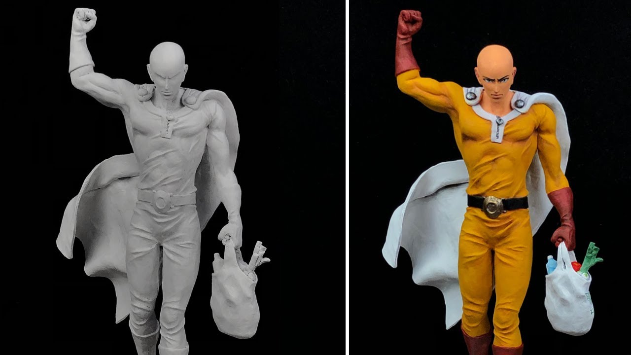 Sculpting SAITAMA | One Punch Man - Timelapse