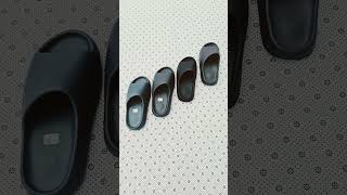 🔥 new yeezy slide Granite on feet.. color comparison slate grey, slate marine,onyx