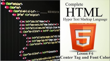 HTML tutorial for beginners in Urdu Part 6 - Center Tag and Font Color | Zuhaib Siddiqui #coding