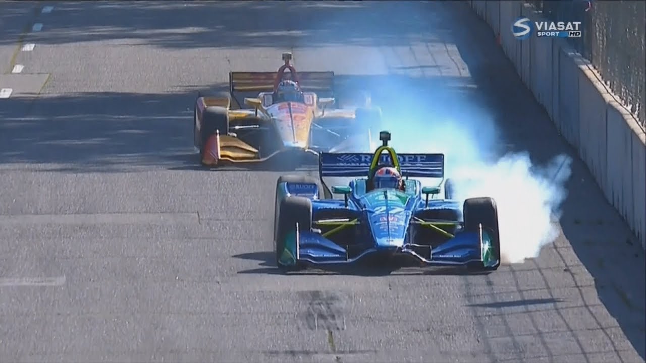 IndyCar 2018. Race 2 Detroit Grand Prix. Last Laps