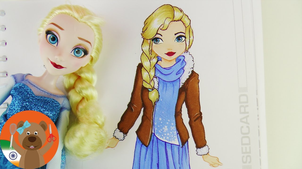 Topmodel rangpustika me Elsa I Frozen barf ki rani ko khaas thandiyon ke  dinon ke liye rangaiye - YouTube