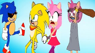 Sonic Hyper Cartoon Sonic Super Amy Rose Vs Sonic Exe Eggman - Pacman Sony The Hedgehog