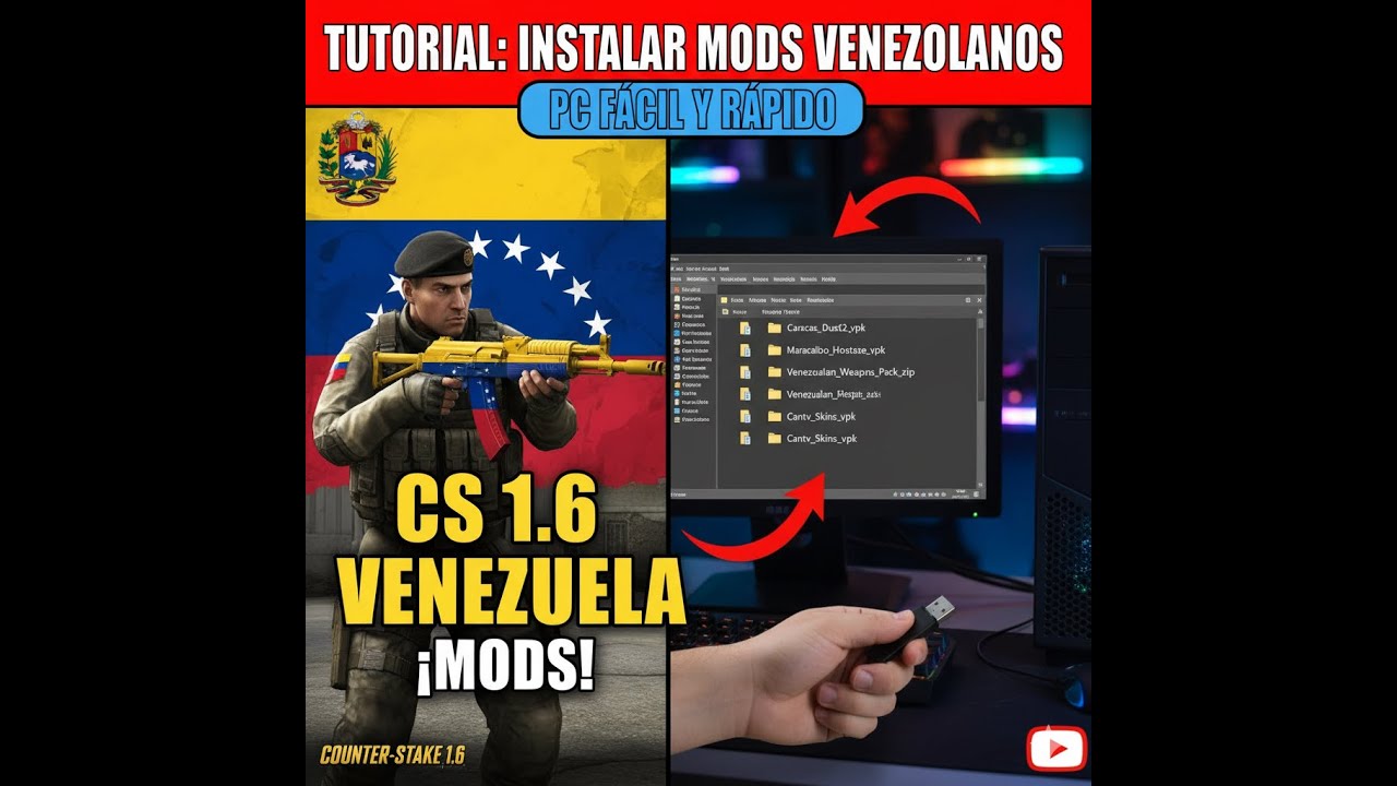 Como Instalar Mods Venezolanos Para CS 1.6!!