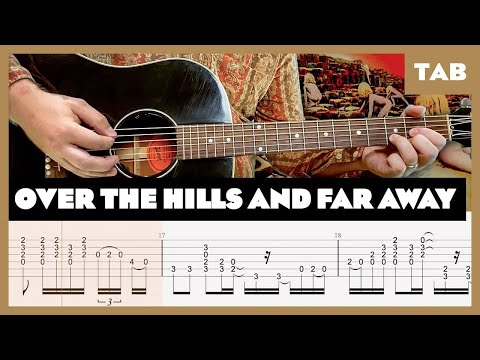 Over the Hills and Far Away Led Zeppelin Cover | Guitar Tab | Lesson | Tutorial