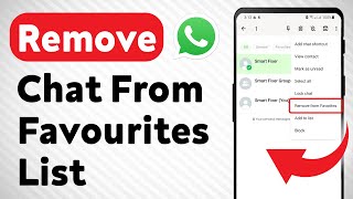 How To Remove Chat From A Favourites List On WhatsApp (Updated)