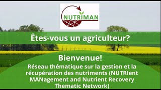 NUTRIMAN - Réseau thématique sur la gestion et la récupération des nutriments