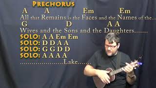 Video thumbnail of "Wreck of the Edmund Fitzgerald (Gordon Lightfoot) Ukulele Cover Lesson in A with Chords/Lyrics"