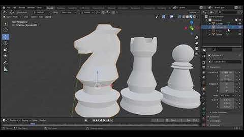 Making Chess Pieces WIth Blender (Timelapse)