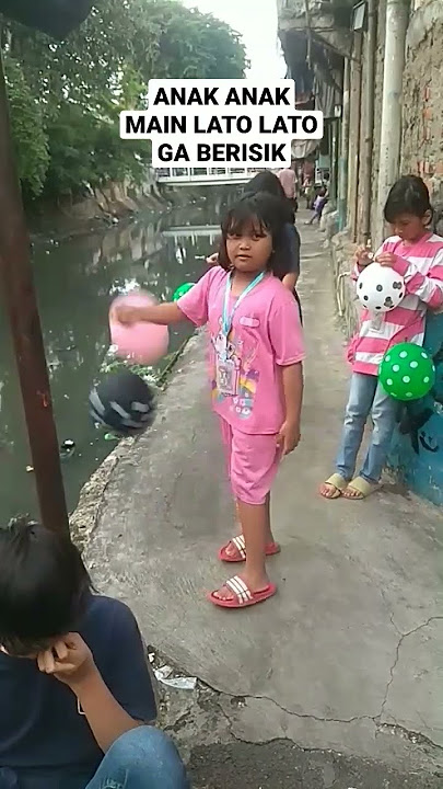 anak kecil pada main lato2 balon #shorts #latolato