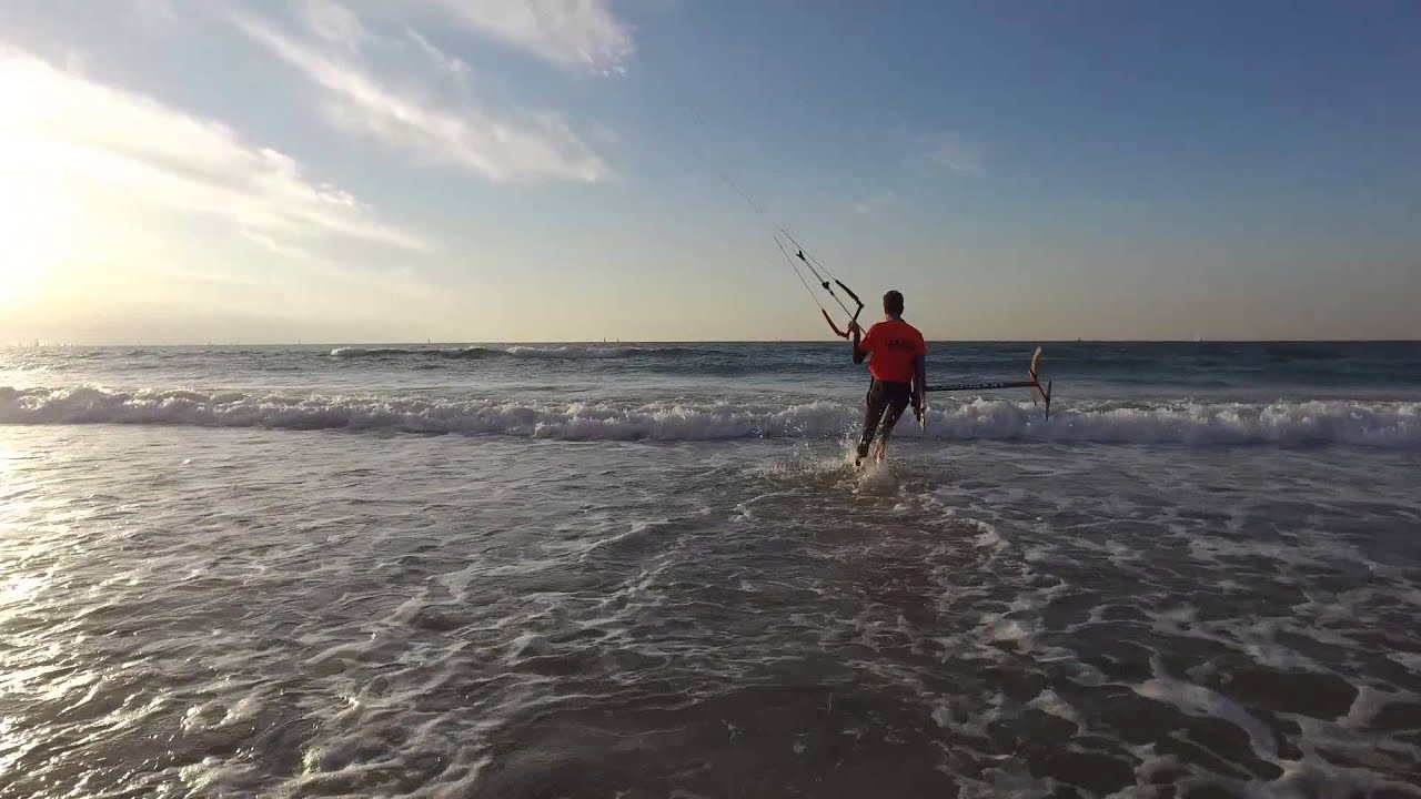 Hydro Foil kite surfing FreeRIde with May Sever