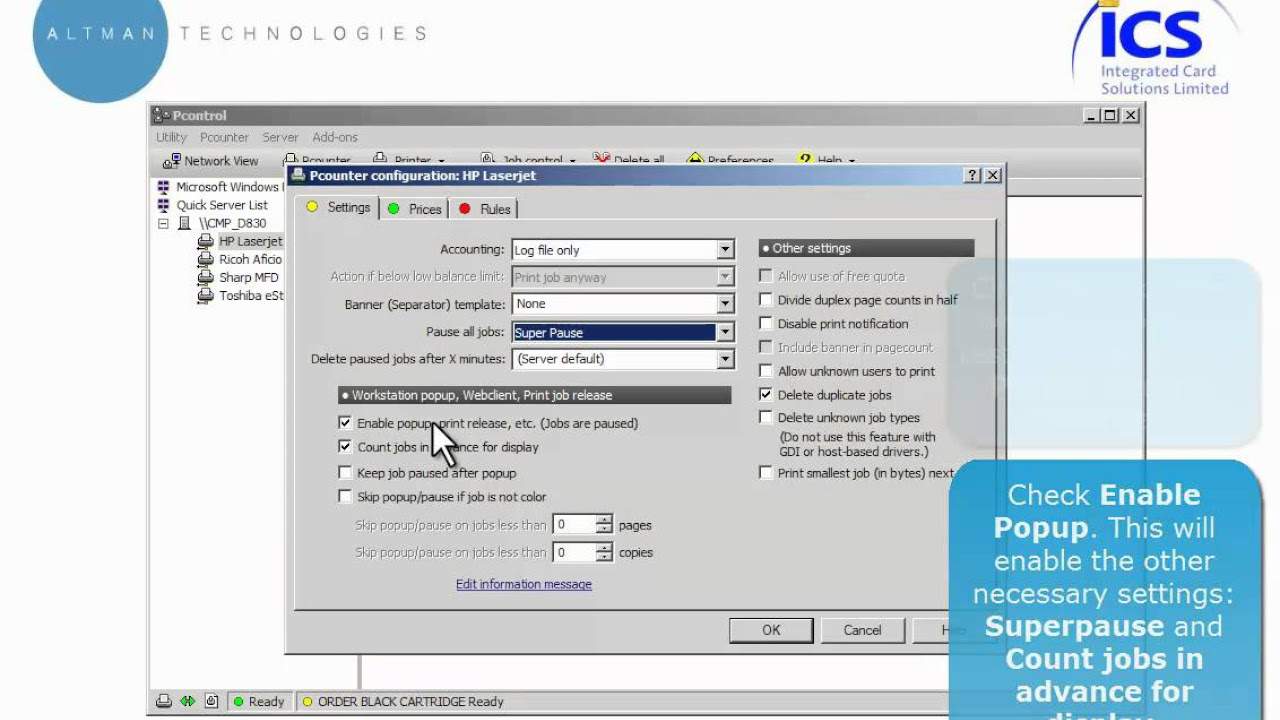 Update New Print Management Software | Pcounter Popup Confirmation | How-To Guide