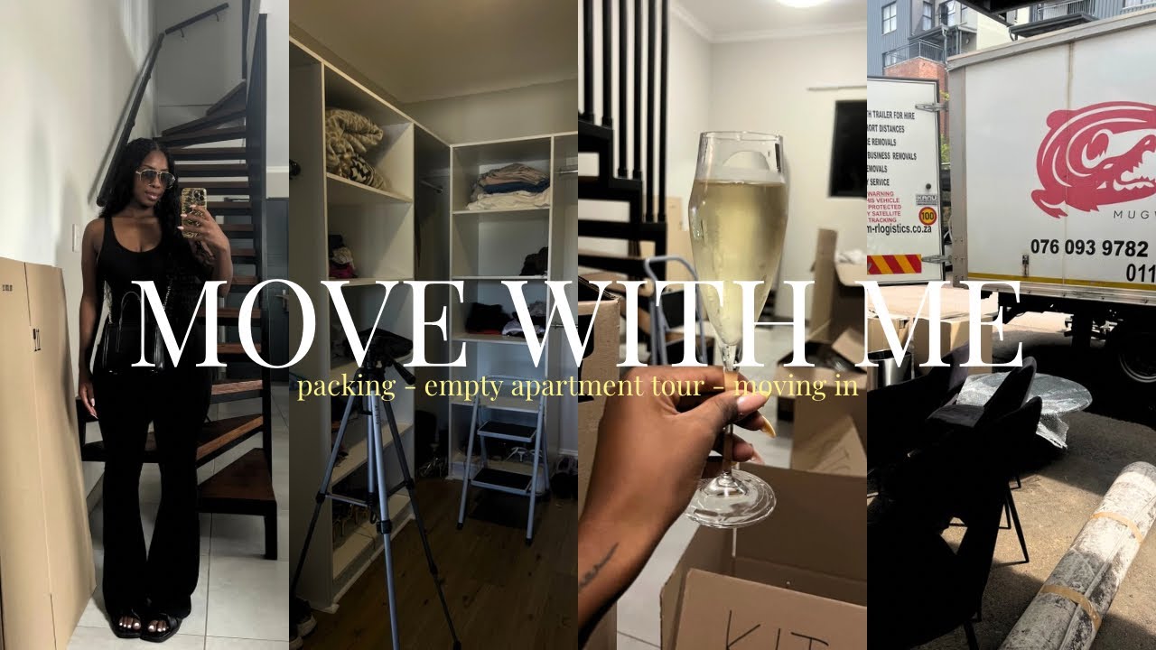 MOVE WITH ME EP. 1🏡: PACKING, EMPTY APARTMENT TOURS, CLOSET ORGANISATION + MORE! | ZEEXONLINE