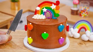 Yummy Chocolate Cake 🎂 Miniature Rainbow Chocolate Cake Decorating 🍫 Mini Cake Perfect Ideas