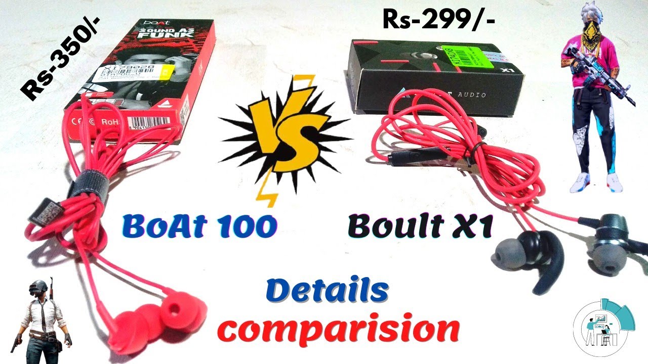 BoAt Bassheads 100 Vs Boult Audio X1 Best Earphone Under 400 rs ⚡A