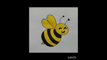 Easy honey bee drawing