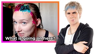 Hairdresser reacts to people bleaching \& split dying their hair