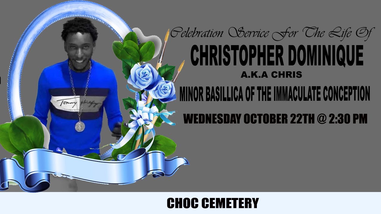 FUNERAL SERVICE OF CHRISTOPHER DOMINIQUE - YouTube