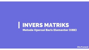 MATRIKS RUANG VEKTOR | MENCARI INVERS DENGAN METODE OBE