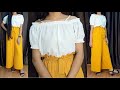 Off shoulder top cutting and stitching