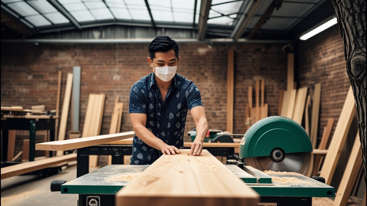 Artisanal Wood Furniture: Geometric Table & Stool Designs - YouTube