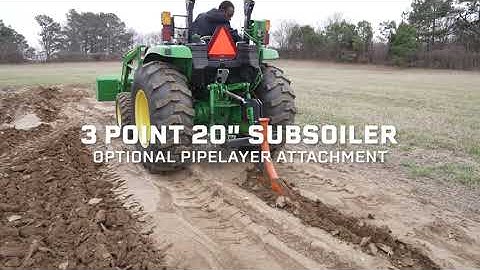 3 Point 20in Subsoiler with Optional Pipelayer Attachment | Titan Attachments