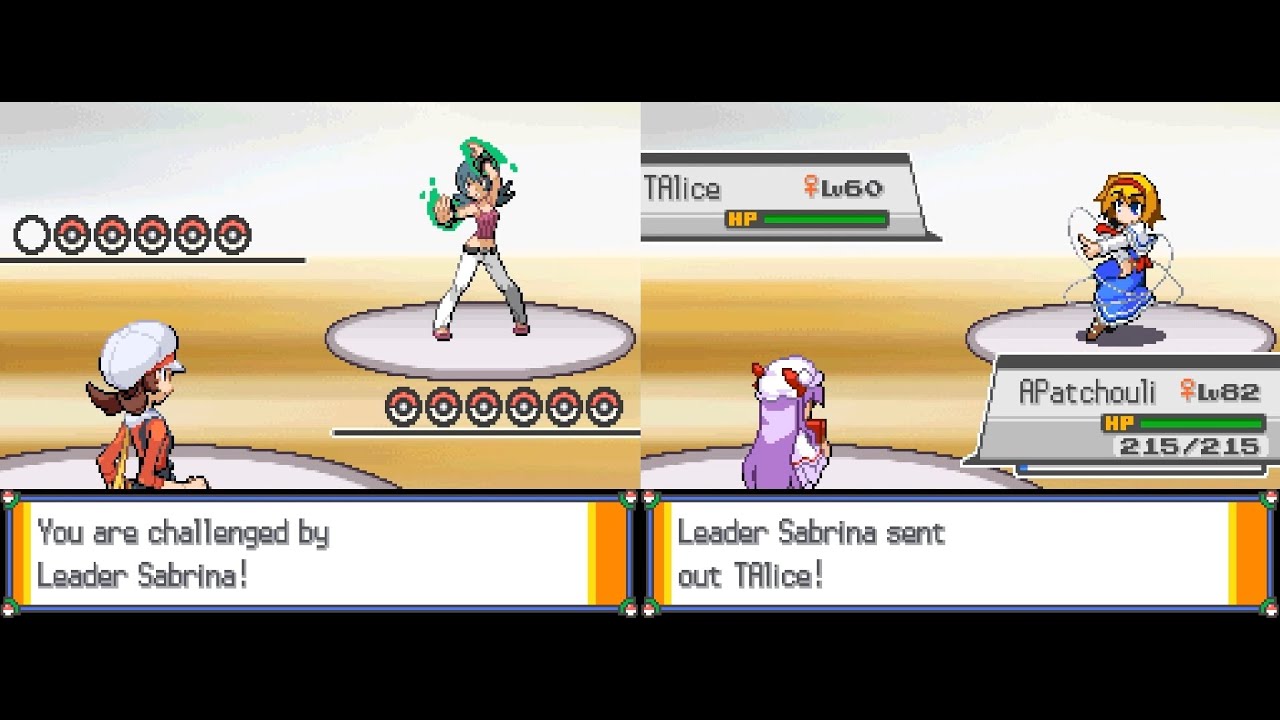 Touhoumon Heartgold epi 23 Gym Leader Sabrina YouTube