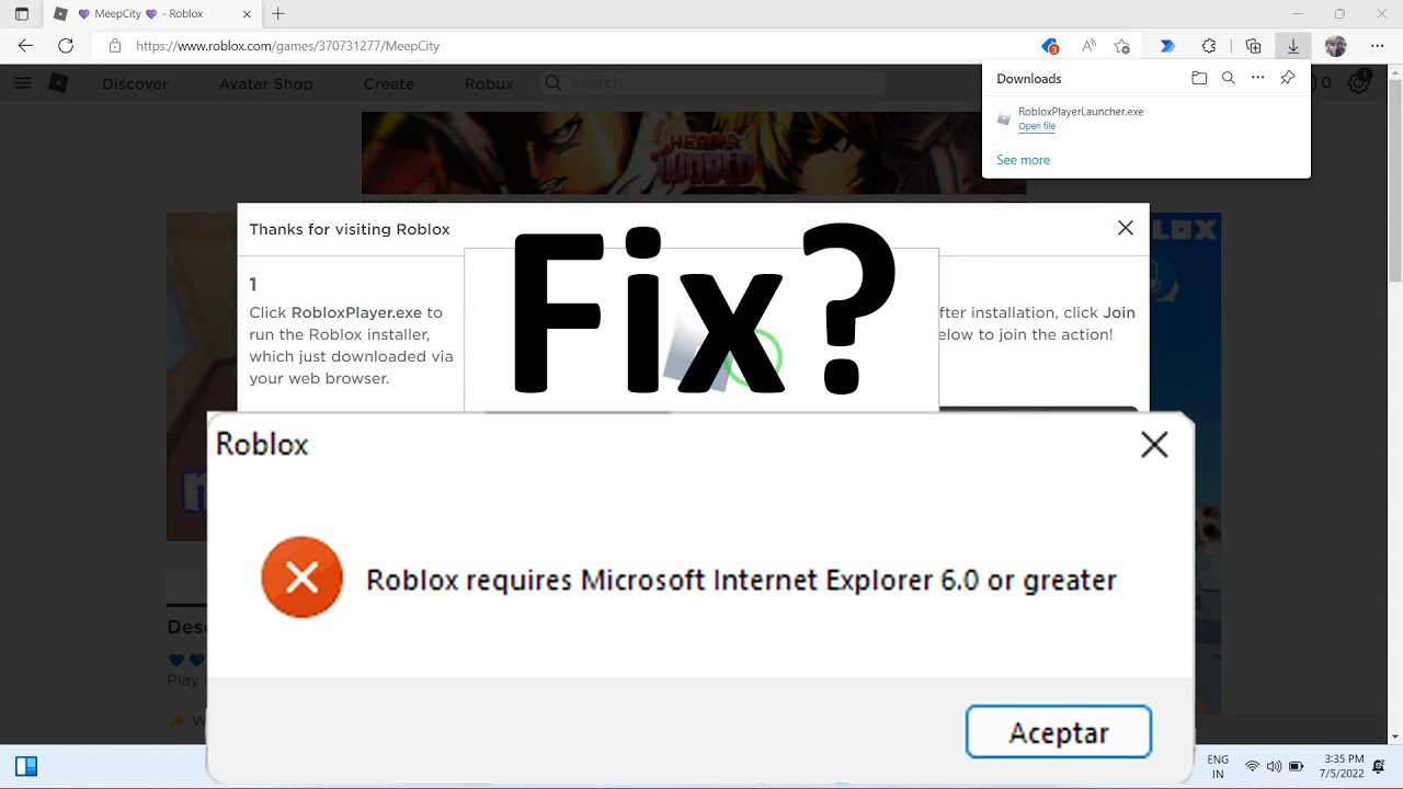 Microsoft and browser roblox not working - Microsoft Community