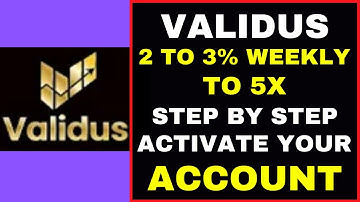 VALIDUS 💲HOW TO ACTIVATE VALIDUS PACKAGE💸open description🔥#DEFI #CRYPTO #HYIP #VALIDUS 🚀Educational🔥