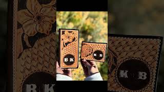His and Hers wallets 😘🤎 #customleather #leathercraft #leatherwallet #wallet #rodeo