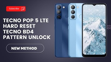 Tecno Pop 5 Lte Hard Reset / Tecno BD4I / All Type Pin Password Pattern Lock Remove Without PC 100%