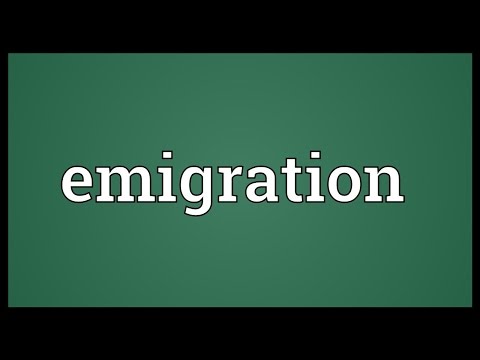 Emigration Meaning