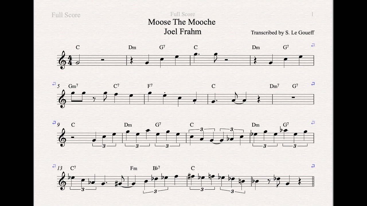 Joel Frahm plays Moose The Mooche