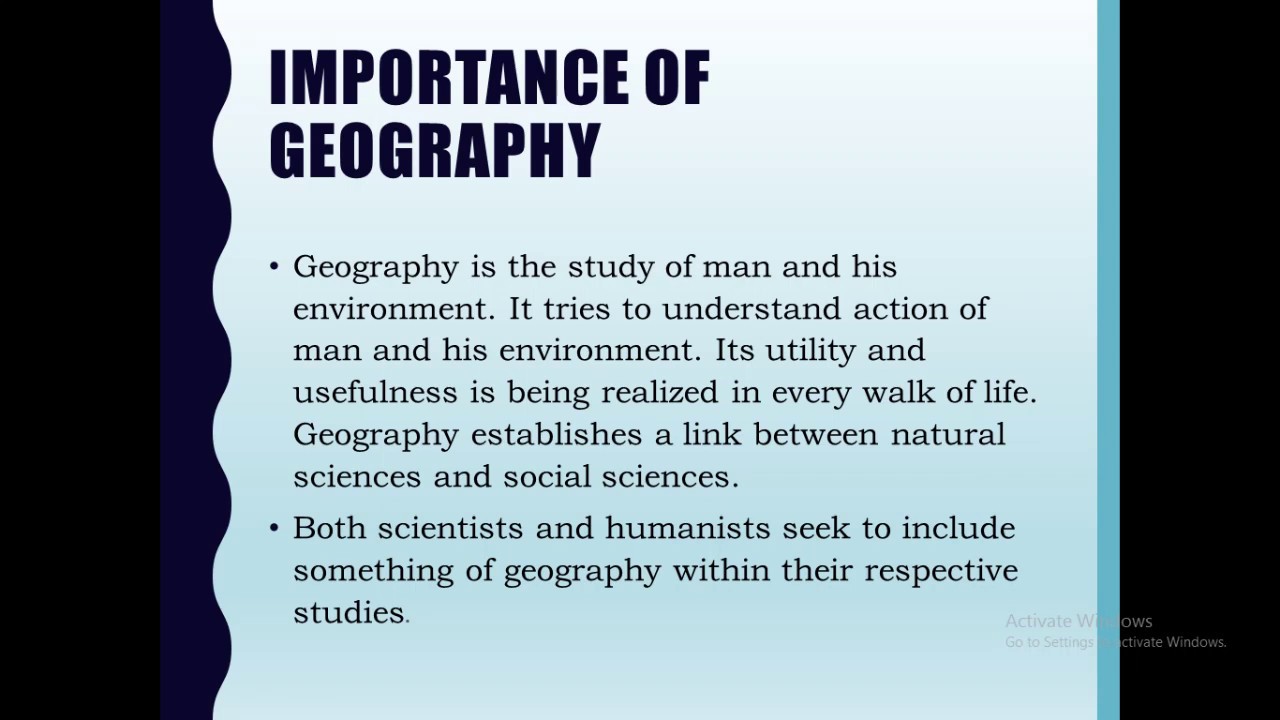 list 10 importance of geography essay