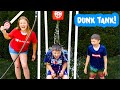 Assistant and Batboy Ryan have an Educational Dunk Tank Challenge