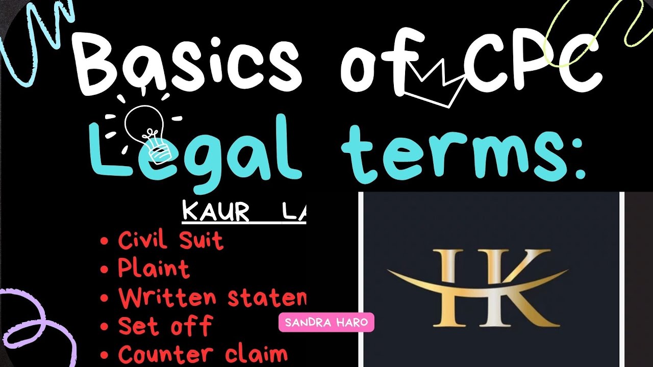 Basic Legal Terms for Civil Law (CPC) YouTube