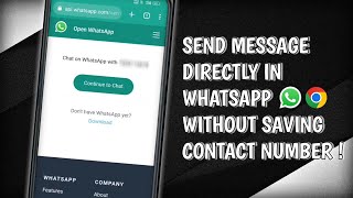 How To Send WhatsApp Message Without Saving Contact Number screenshot 2