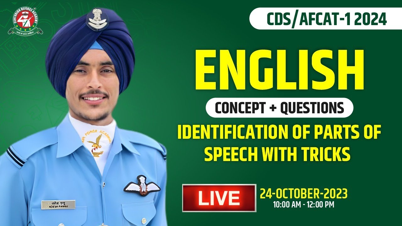 Identification of Parts of speech with Tricks I English🔥Live Class for ...