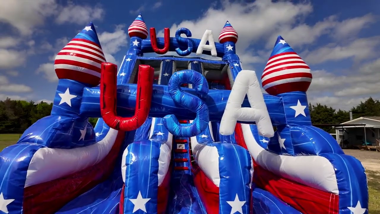 USA DUAL INFLATABLE WATERSLIDE