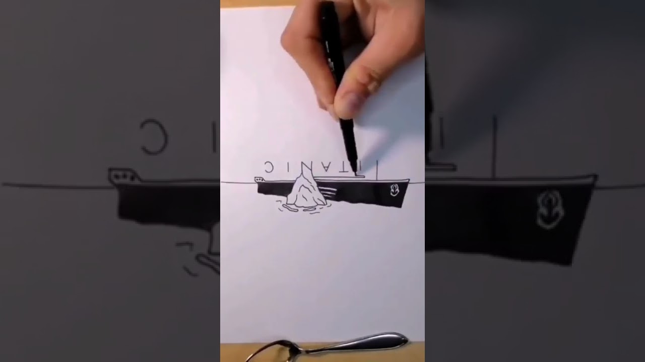 VERY EASY! Turning Titanic Words Into a Drawing! | How To Draw Titanic 