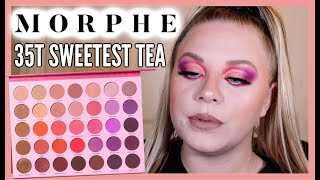 *NEW* MORPHE 35T SWEETEST TEA EYESHADOW PALETTE | swatches, tutorial & review | makeupwithalixkate