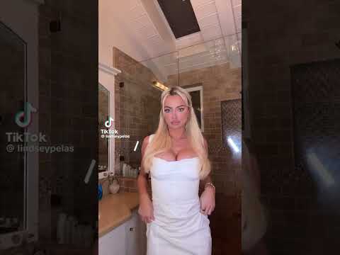 Lindsey Pelas Dance in white dress in her bathroom! #shorts