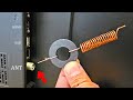 Handmade tv antenna with only one magnet