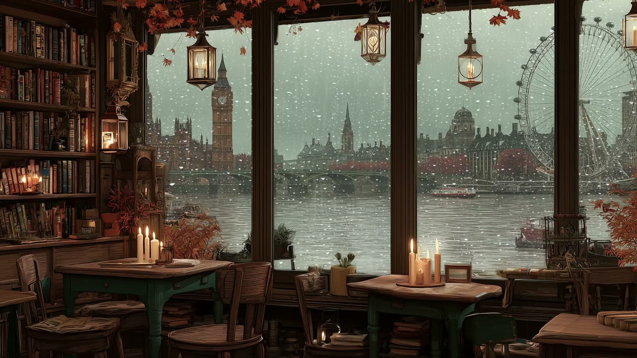 Calm Rain | City Rain Coffee Piano | Calm Piano for Study & Reading