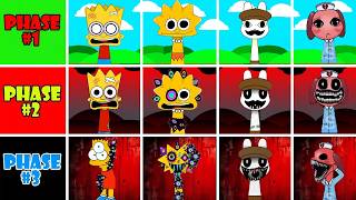 My Sprunki OC: All Bart, Lisa, Barney, Nurse  (from The Simpsons) : From Phase 1 to Phase 3