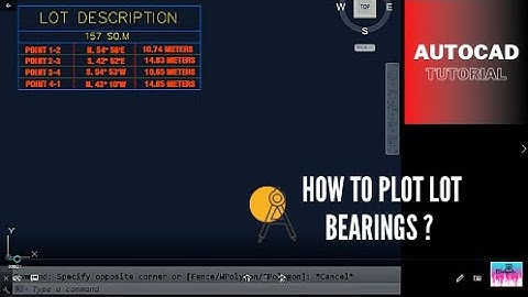 How to Plot Lot Bearing using AUTOCAD?