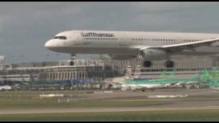 Lufthansa AIrbus A321 landing at Dublin International Airport Ireland