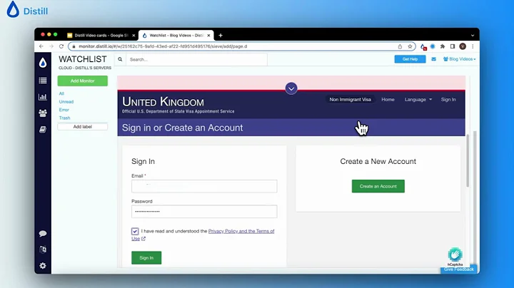 Tracking Availability of Visa Appointment Slots using Distill