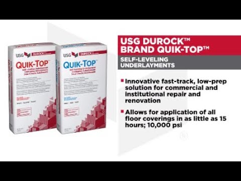 instans at tiltrække lige ud USG Durock™ Quik-Top™ Self-Leveling Underlayment - YouTube